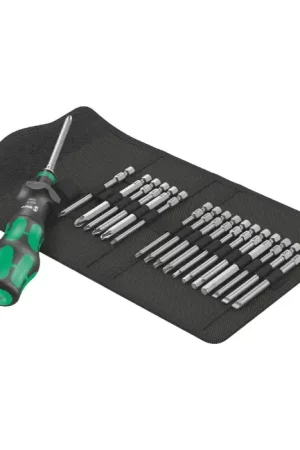 WERA 05057482001 Phillips, Pozi, Torx, Hex, Slotted Tip Type, 19 No. of Pieces in Set Screwdriver Style Set Secure Checkout