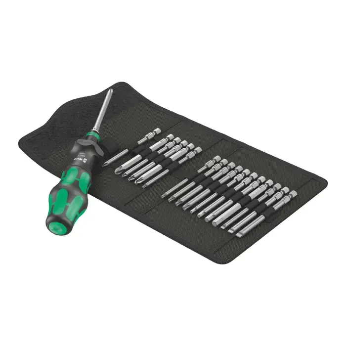 WERA 05057482001 Phillips, Pozi, Torx, Hex, Slotted Tip Type, 19 No. of Pieces in Set Screwdriver Style Set Secure Checkout