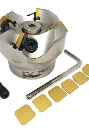 Low Price TERRA CARBIDE 09-0726-03 - 2.500" - 45 Degree Indexable Face Mill Set with Inserts, Right Hand