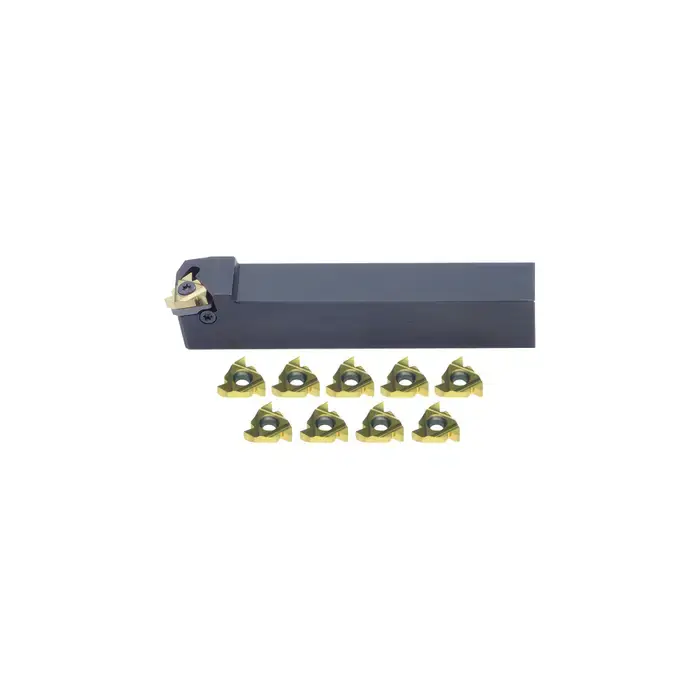 Professional Grade CARMEX SER-0375-D16 BMA - Multi-Piece Lay Down Threading Set with Inserts, 3/8" Shank, Right Hand
