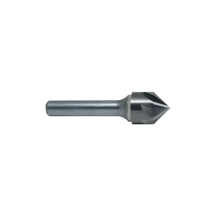Trusted Brand KEO 919 Carbide Head, Steel Shank, Countersink, Ø3/8 x 100°, 1/4 Shank, 6 Flutes, min. Cut Ø.109, AlTiN Coated