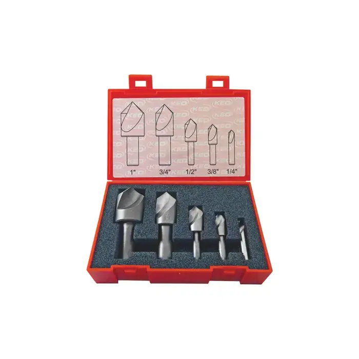 5 Piece 100° Single Flute Cobalt Countersink Set Markdown