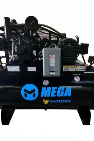 MEGA Compressor MP-15120H3-UBA -120 gal Horz. Electric Air Compressor Order Now