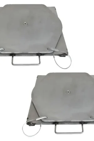 QSP 25-130 Pair of Wheel Alignment Stainless Steel Medium-Duty Turnplates with handles Affordable