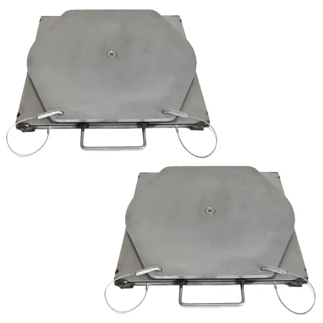 QSP 25-130 Pair of Wheel Alignment Stainless Steel Medium-Duty Turnplates with handles Affordable