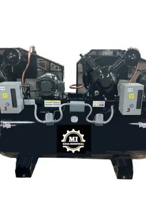 Grab Now MEGA MP-50120DP3BA Industrial Duplex Electric Air Compressor 120 gal Horizontal Tank