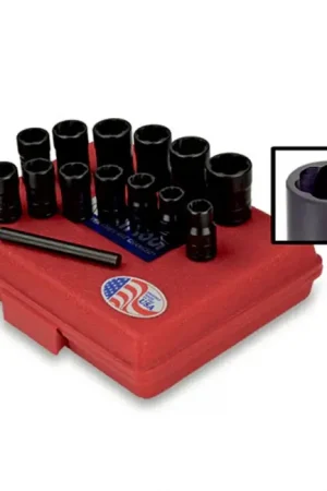 Ken-Tool 30106 Twist Socket Set With Punch 13 Pcs Sockets With Plastic Case New Arrival