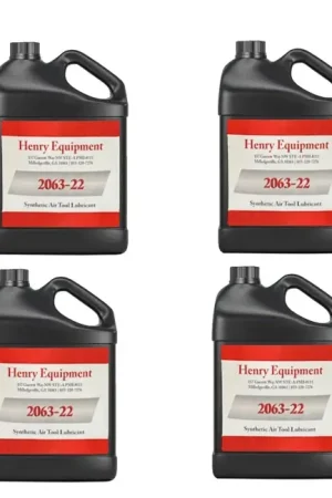 Premium Henry Equipment 2063-22 Synthetic Air Tool Lubricant (Case of 4 gallons)