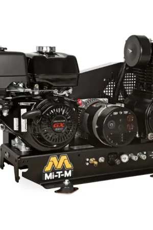 Fan Favorite Mi-T-M AG2-SH13-BE - Base-Mount Two Stage Gasoline Combination Air Compressor / Generator