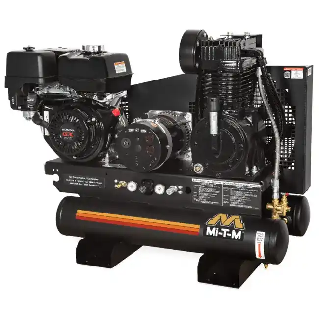 Big Sale Mi-T-M AG2-SH13-08M1E - 8-Gallon Two Stage Gasoline Combination Air Compressor / Generator